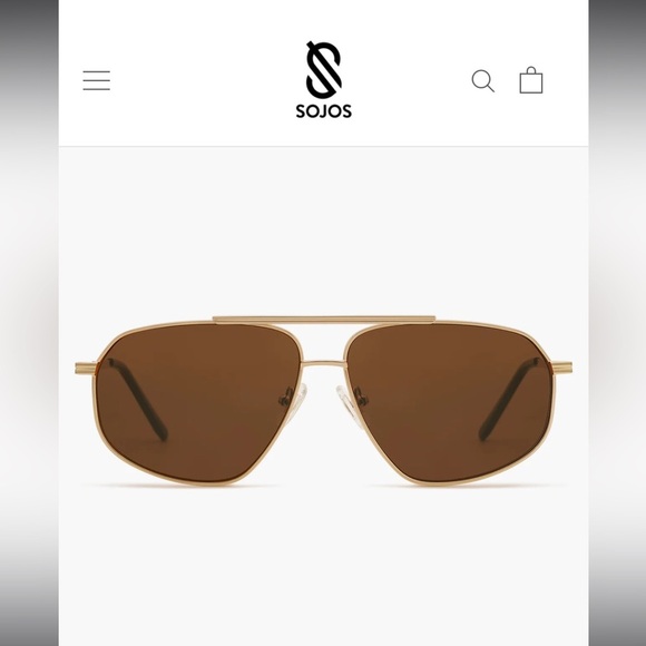 Sojos Chloe sunglasses Gold Frame Brown Lens never worn - Picture 1 of 9